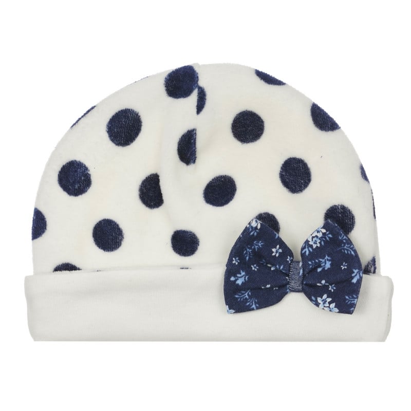 Καπέλο με εικονική εκτύπωση και κορδέλα για ένα μωρό, λευκό  249553