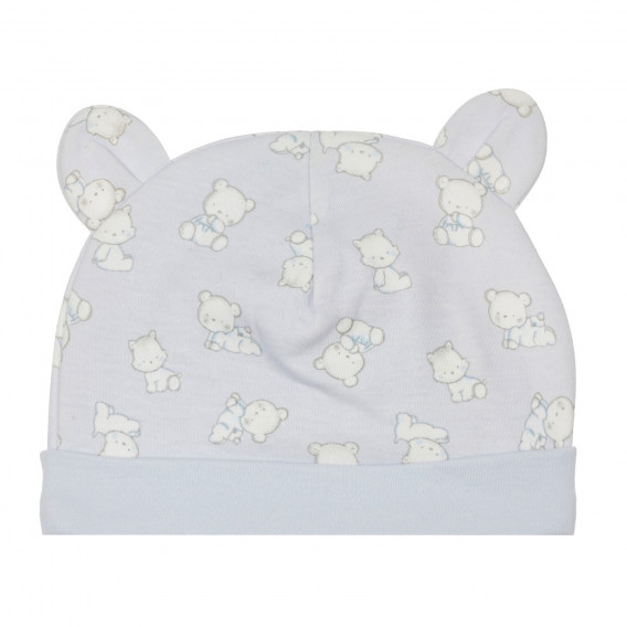 Βαμβακερό καπέλο με ζωικό σχέδιο για μωρό, μπλε Chicco 249556 4