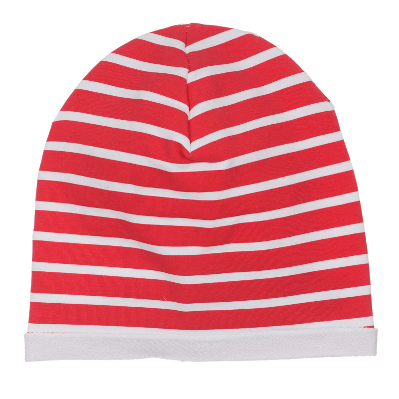 Βαμβακερό καπέλο μωρού σε άσπρες και κόκκινες ρίγες  249627