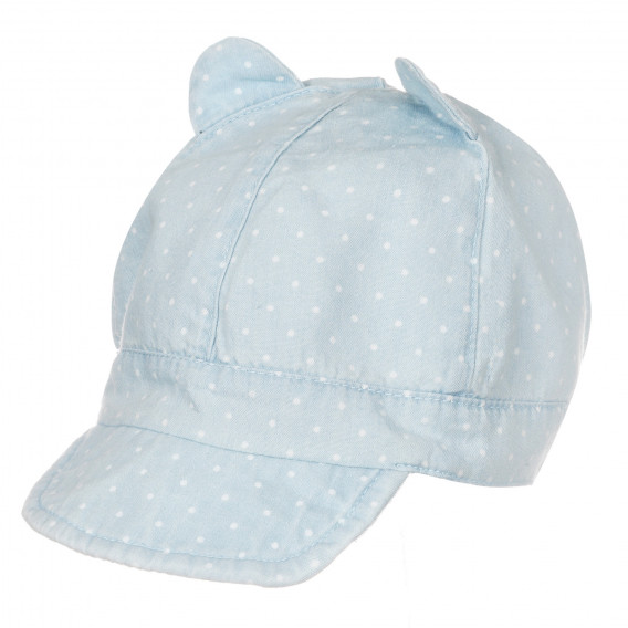 Καπέλο με γείσο και αυτιά για ένα μωρό, ανοιχτό μπλε Chicco 249666 