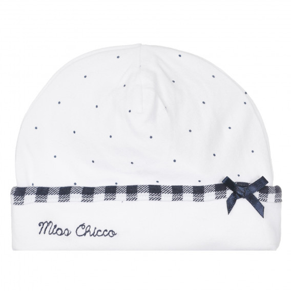 Βαμβακερό καπέλο με μωσαϊκό τύπωμα για λευκό, λευκό Chicco 249678 