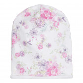 Βαμβακερό καπέλο με λουλουδάτη εκτύπωση, σε λευκό Chicco 249698 3