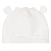Καπέλο με αυτιά και απλικέ αγελάδας για ένα μωρό, λευκό Chicco 249725 3