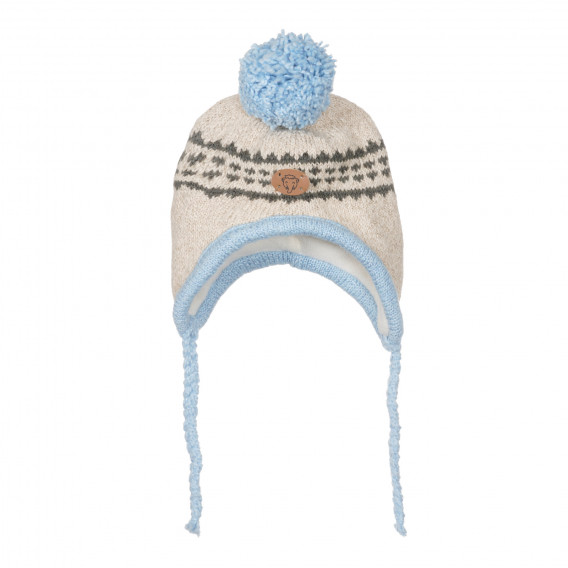Καπέλο με φούντα και μπλε τόνους για ένα μωρό, μπεζ Chicco 249726 