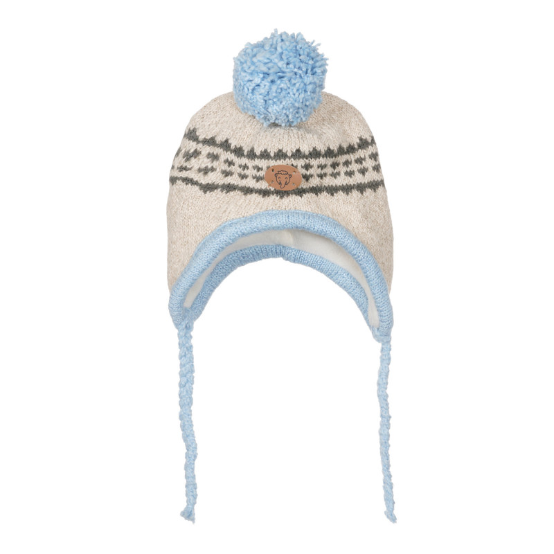 Καπέλο με φούντα και μπλε τόνους για ένα μωρό, μπεζ  249726