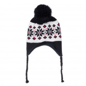 Καπέλο με φούντα και νιφάδες χιονιού για ένα μωρό, μαύρο Chicco 249756 