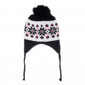 Καπέλο με φούντα και νιφάδες χιονιού για ένα μωρό, μαύρο Chicco 249758 3