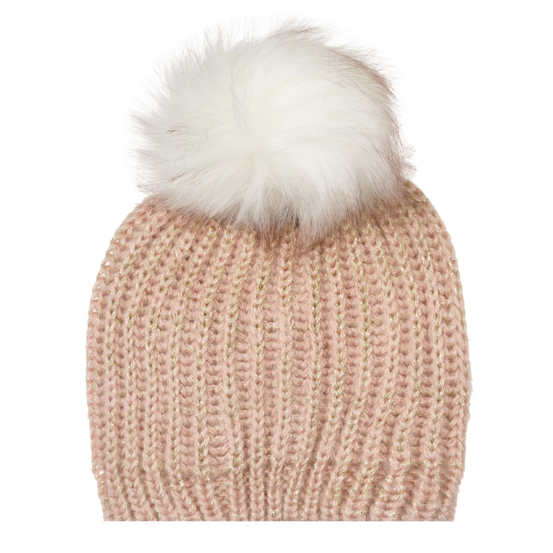 Πλεκτό καπέλο, σε ροζ χρώμα  249765