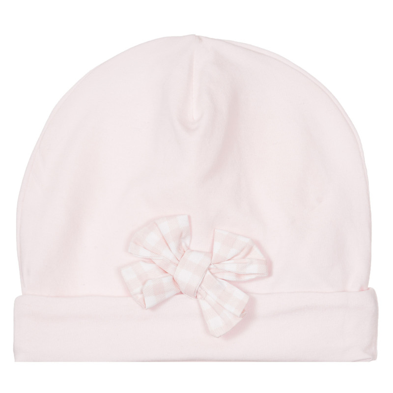 Βαμβακερό καπέλο μωβ με κορδέλα, ροζ  249786