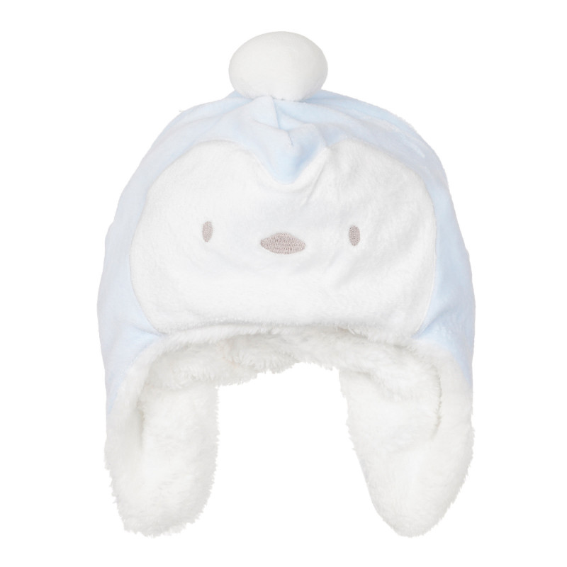 Βελούδινο καπέλο με απλικέ για ένα μωρό, ανοιχτό μπλε  249807