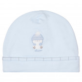 Βαμβακερό καπέλο με απλικέ για ένα μωρό, με μπλε χρώμα Chicco 249813 