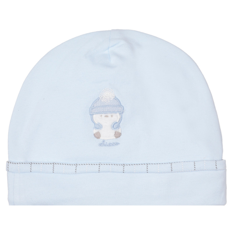 Βαμβακερό καπέλο με απλικέ για ένα μωρό, με μπλε χρώμα  249813
