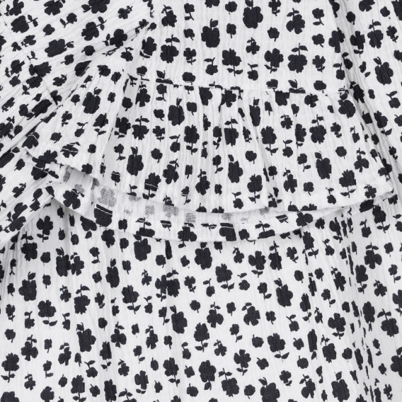 Φόρεμα με floral τύπωμα για ένα μωρό, λευκό Benetton 249870 2