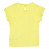 Βαμβακερό μπλουζάκι με την επιγραφή Love, κίτρινο Benetton 249890 4