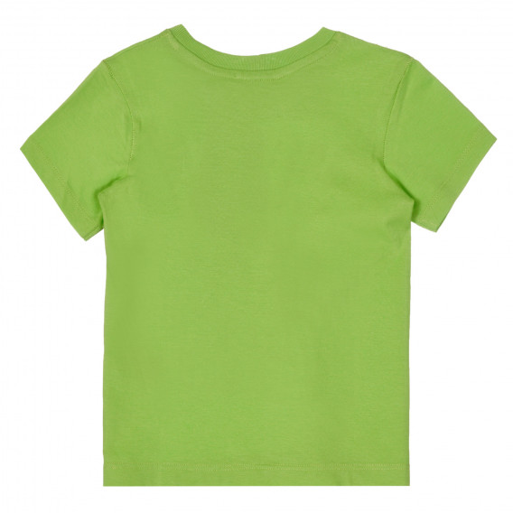 Βαμβακερό μπλουζάκι με τύπωμα, σε πράσινο χρώμα Benetton 249900 4