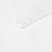 Βαμβακερή μπλούζα με κοντά μανίκια και γιακά για ένα μωρό, σε λευκό Benetton 249915 3