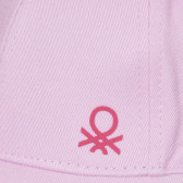 Βαμβακερό καπέλο με το λογότυπο της μάρκας, μωβ Benetton 249931 2