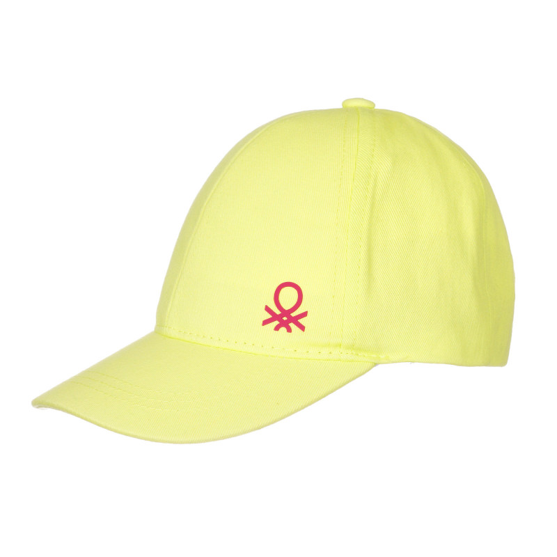 Βαμβακερό καπέλο με το λογότυπο της μάρκας, κίτρινο  249933