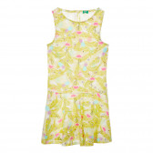 Αμάνικο βαμβακερό φόρεμα με floral τύπωμα Benetton 249977 
