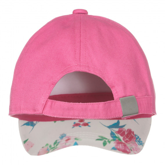 Βαμβακερό καπέλο με λουλουδάτη εκτύπωση, ροζ Benetton 250006 3