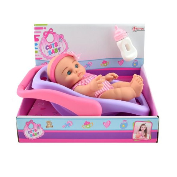 Μωρό κούκλα 21cm σε μια καρέκλα μεταφοράς Toi-Toys 250157 