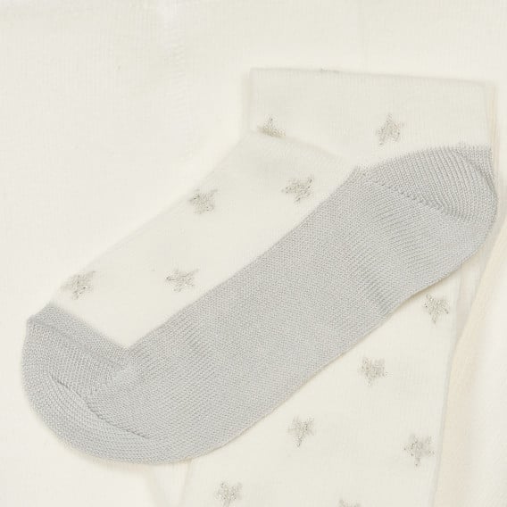 Βαμβακερό καλσόν με εικονικό σχέδιο για ένα μωρό, λευκό Chicco 250183 2