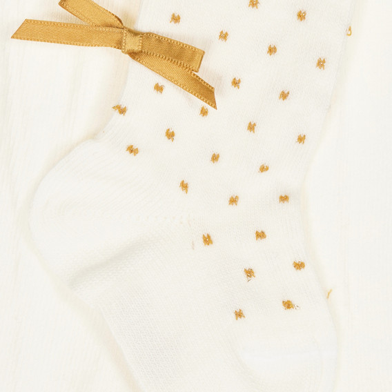 Καλσόν με εικονικό σχέδιο και κορδέλες για ένα μωρό, λευκό Chicco 250203 2