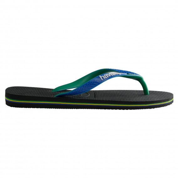 Flip-flops με το εμπορικό σήμα και τις χρωματικές πινελιές, μαύρο Havaianas 250333 4