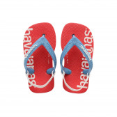 Flip-flops με το εμπορικό σήμα και μπλε τόνους για ένα μωρό, κόκκινο Havaianas 250363 2