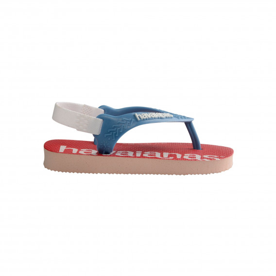 Flip-flops με το εμπορικό σήμα και μπλε τόνους για ένα μωρό, κόκκινο Havaianas 250365 4