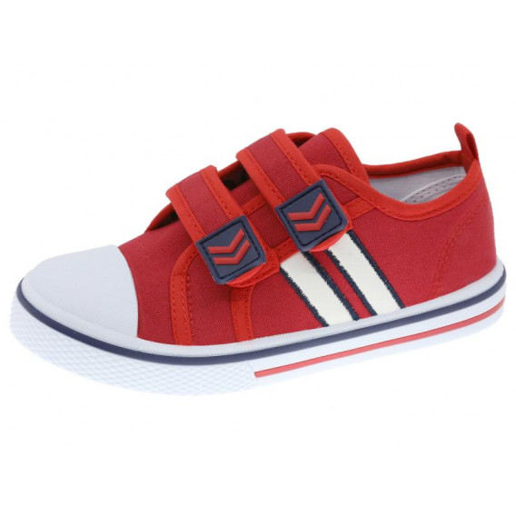 Πάνινα παπούτσια με σκούρο μπλε τόνους, κόκκινο Beppi 250455 
