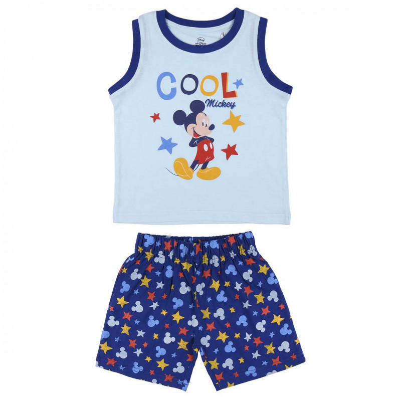 Βαμβακερές πιτζάμες με στάμπα Mickey Mouse, μπλε  250713