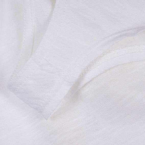 Βαμβακερή μπλούζα με παγωτό για μωρά, λευκό Benetton 250833 3