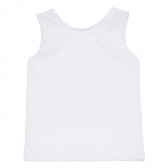 Βαμβακερή μπλούζα με παγωτό για μωρά, λευκό Benetton 250834 4