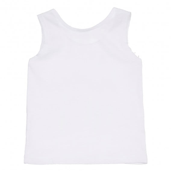 Βαμβακερή μπλούζα με παγωτό για μωρά, λευκό Benetton 250834 4