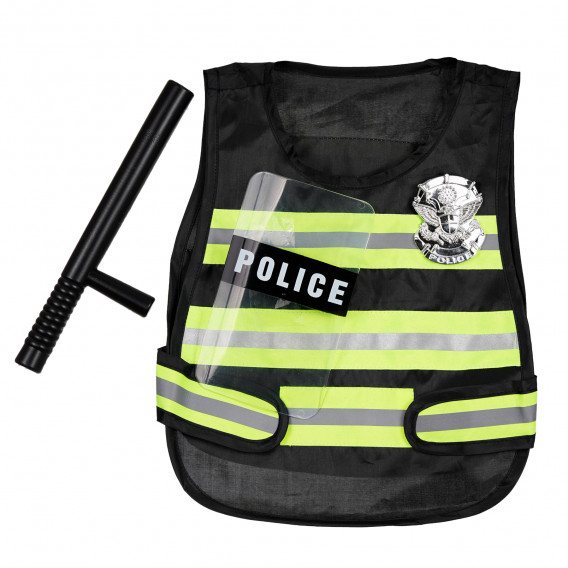 Γιλέκο αστυνομικού με ασπίδα και ραβδί Toi-Toys 250835 