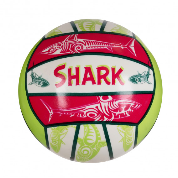 Πράσινη μπάλα βόλεϊ με στάμπα Shark, 22 εκ. Unice 250842 