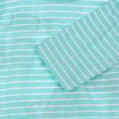 Μακρυμάνικο μπλουζάκι για αγόρι, σε χρώμα μέντας με ρίγες Boboli 251054 3