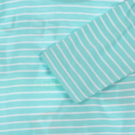 Μακρυμάνικο μπλουζάκι για αγόρι, σε χρώμα μέντας με ρίγες Boboli 251054 3