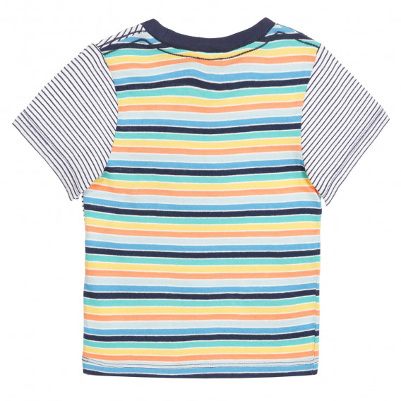  T-shirt για αγόρι με πολύχρωμες ρίγες Boboli 251059 4