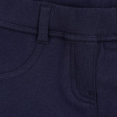 Βαμβακερό παντελόνι για κορίτσι, μπλε Boboli 251138 2