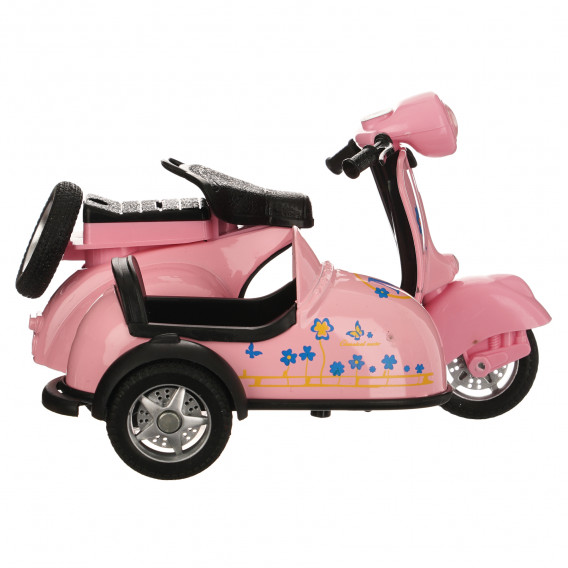 Μεταλλικό ρετρό σκούτερ σε ροζ χρώμα με καλάθι Toi-Toys 251315 2