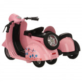 Μεταλλικό ρετρό σκούτερ σε ροζ χρώμα με καλάθι Toi-Toys 251316 3