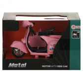 Μεταλλικό ρετρό σκούτερ σε ροζ χρώμα με καλάθι Toi-Toys 251317 4