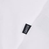 Βαμβακερό βρεφικό μπλουζάκι Chicco σε λευκό χρώμα με γιακά  Chicco 251620 3