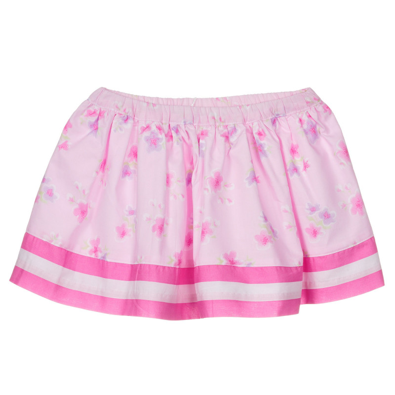 Chicco βαμβακερή φούστα σε ροζ χρώμα με φλοράλ μοτίβα για μωρό  251666