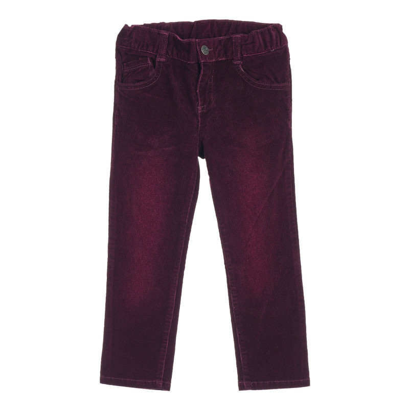 Κόκκινο βαμβακερό παντελόνι Chicco με πέντε τσέπες  252782