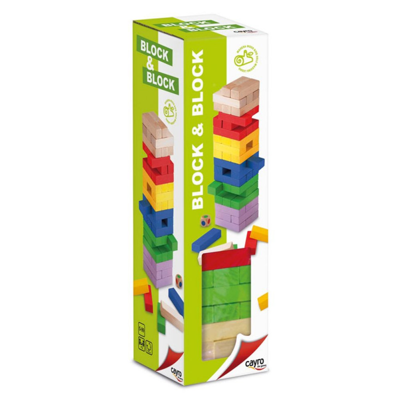 Επιτραπέζιο παιχνίδι - Χρωματιστό Τζένγκα με ζάρια  253070