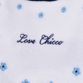 Λευκή βαμβακερή σαλιάρα με επιγραφή love chicco Chicco 254186 2