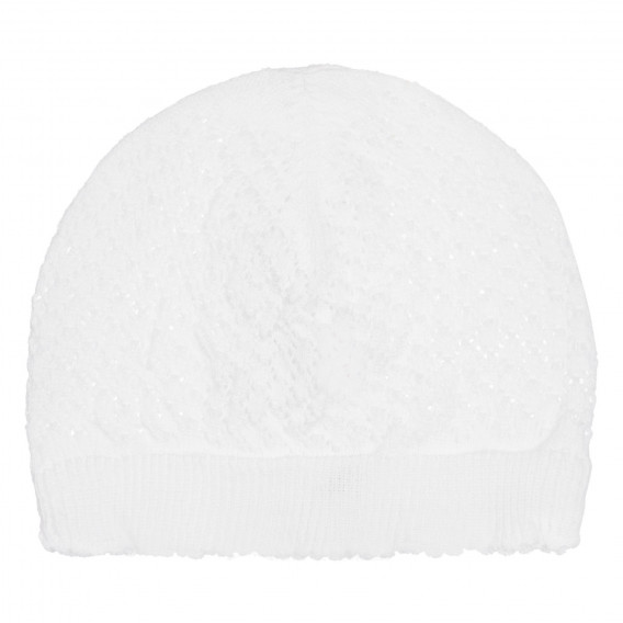 Βαμβακερό πλεκτό καπέλο μωρού, σε λευκό χρώμα Chicco 254203 